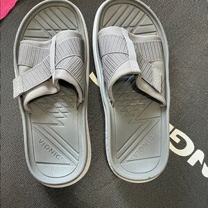 Vionic Grey Slide Sandals
